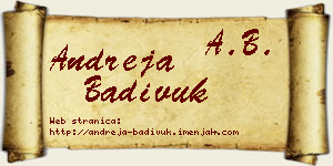 Andreja Badivuk vizit kartica